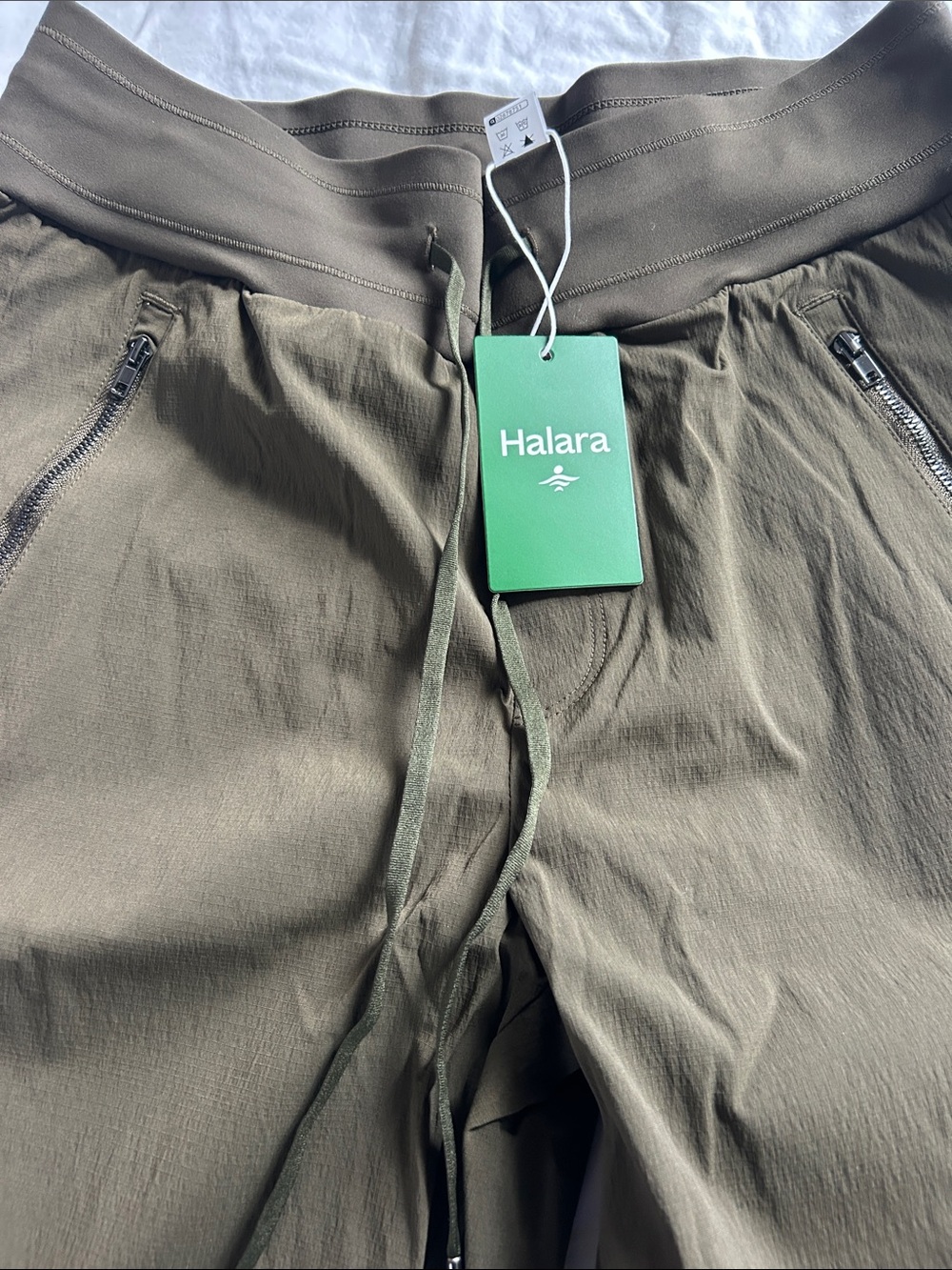 HALARA Olive Green Drawstring Jogger Sweatpants - Picture 2 of 3